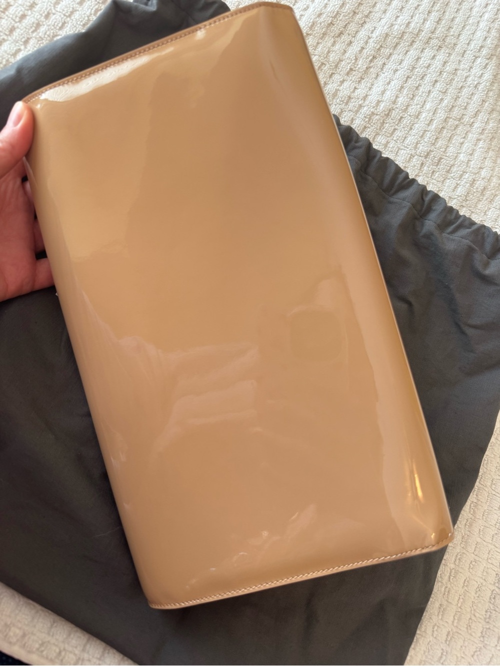 Authentic Saint Laurent Belle de Jour Patent YSL Clutch Nude - Picture 7 of 16